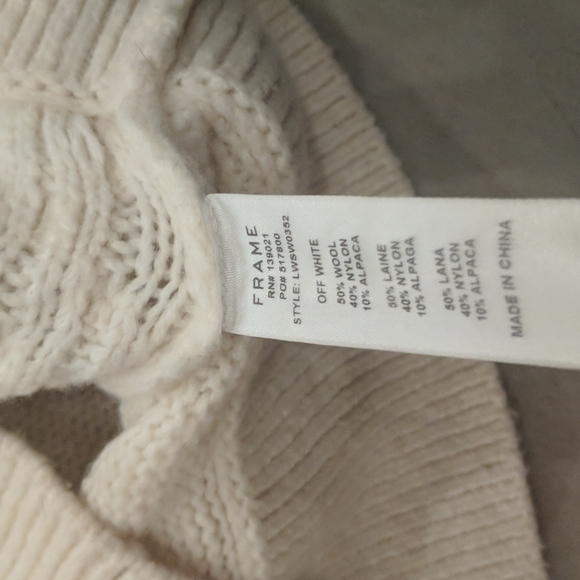 FRAME nubby waffle knit wool sweater - Picture 10 of 11